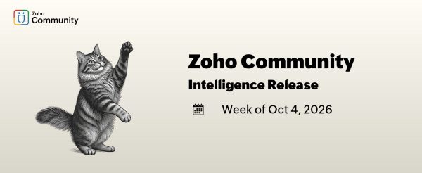 Zoho Community Intelligence - wk of Oct 4, 2026