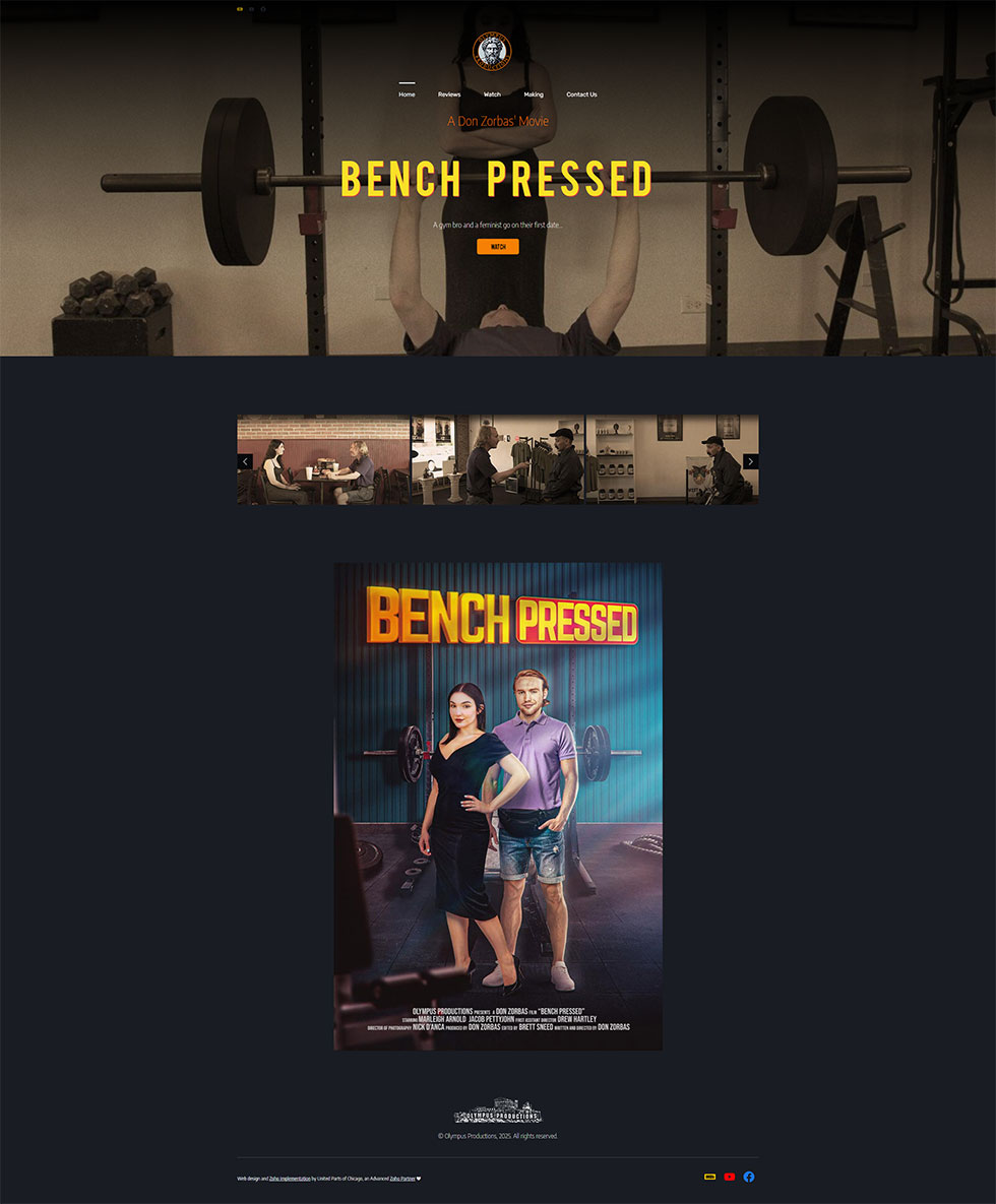 Bench Pressed with the Zoho Site Builder | bench pressed screenshot